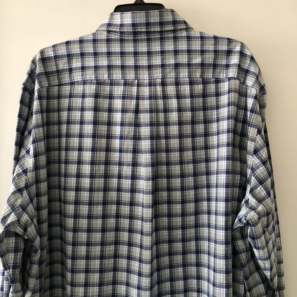 New Vineyard Vines Blue White Plaid Button Down Shirt XXL - Picture 9 of 10